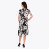 Maxi Vestido con Escote V Corte al Frente Tejido Plano
