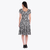 Petite Vestido de Rombos Escote en V Tejido Plano