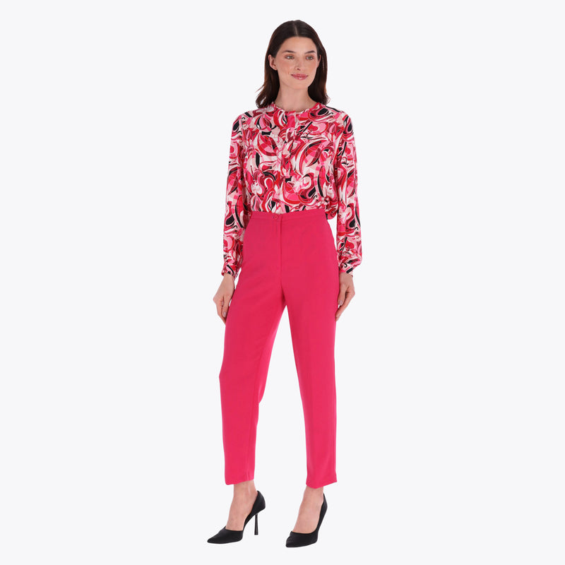 Pantalón Básico con Elástico en Cintura Tejido Plano