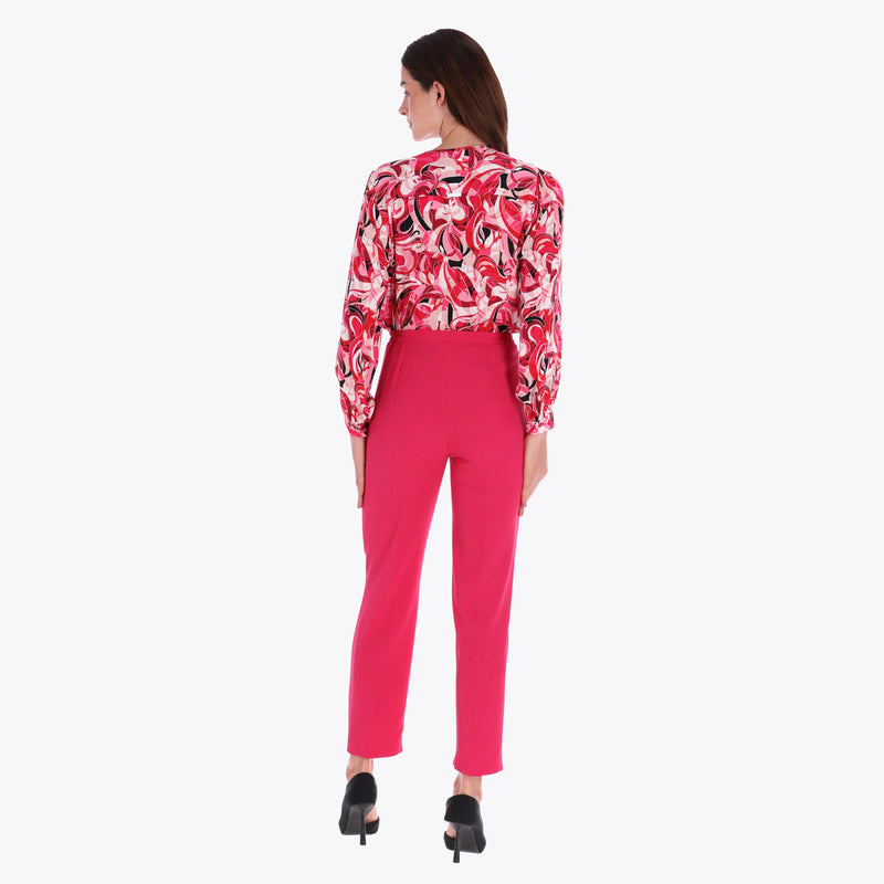Pantalón Básico con Elástico en Cintura Tejido Plano