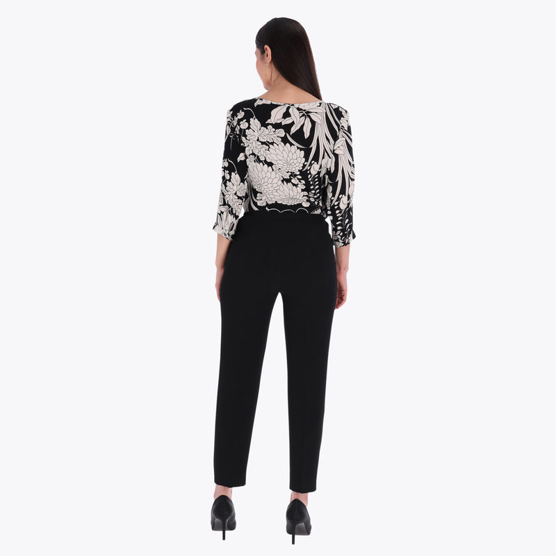 Pantalón Básico con Elástico en Cintura Tejido Plano