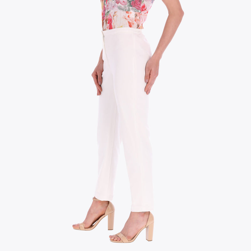 Petite Pantalón Básico con Elástico en Cintura Tejido Plano