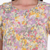 Petite Top Escote Redondo Manga 3/4" Tejido Plano