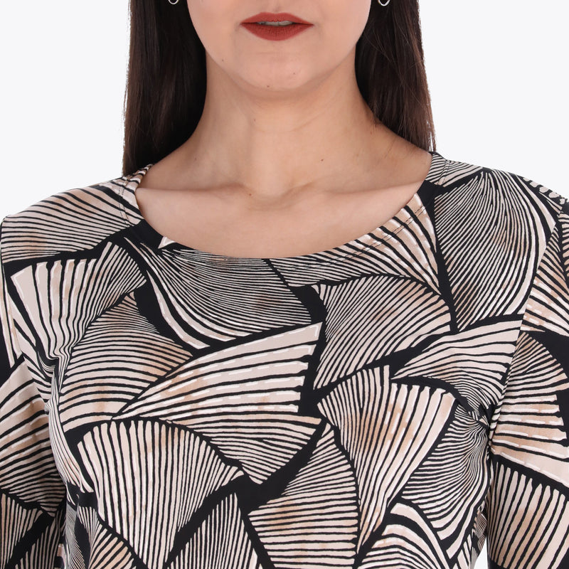 Petite Top Escote Redondo Manga 3/4" tejido de Punto