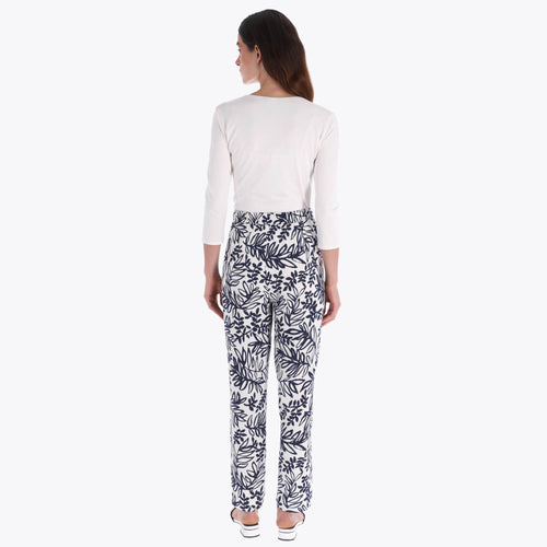 Pantalón con Elástico en Cintura Tejido Plano