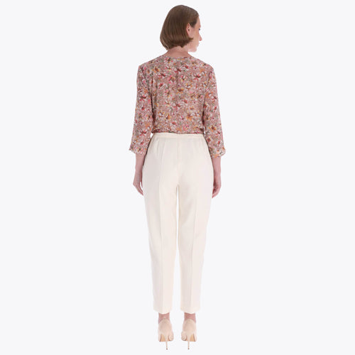 Pantalón Básico con Elástico en Costados Tejido Plano