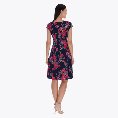 Petite Vestido con Corte y Escote Cruzado sin Mangas Tejido de Punto