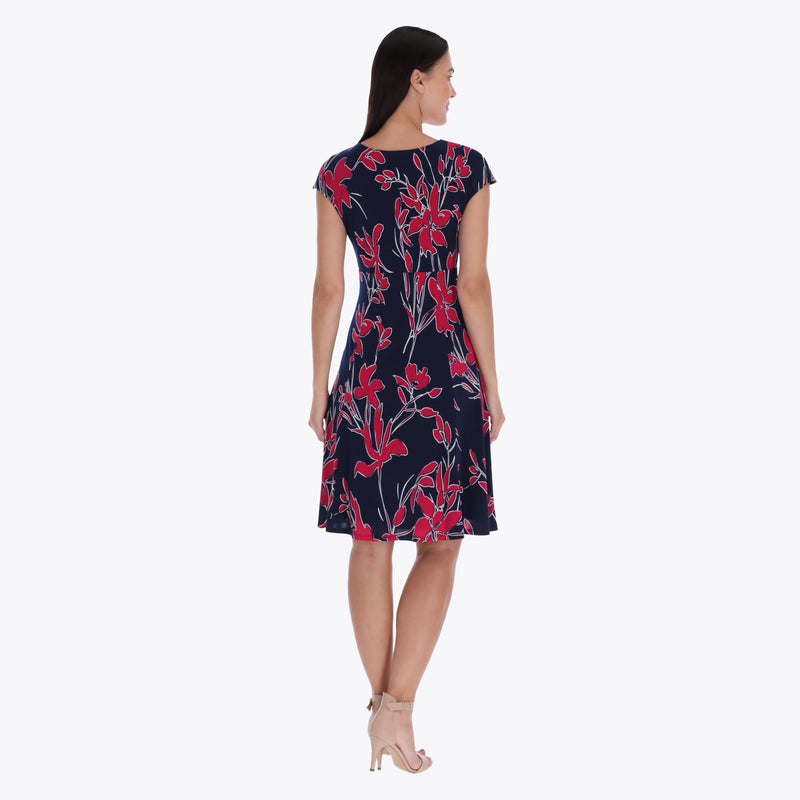 Petite Vestido con Corte y Escote Cruzado sin Mangas Tejido de Punto