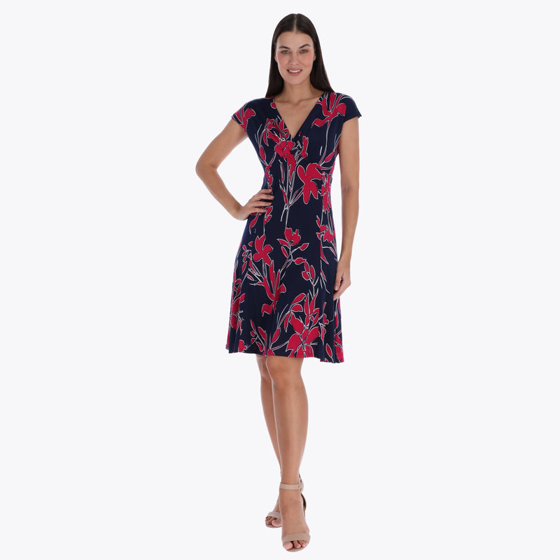 Petite Vestido con Corte y Escote Cruzado sin Mangas Tejido de Punto