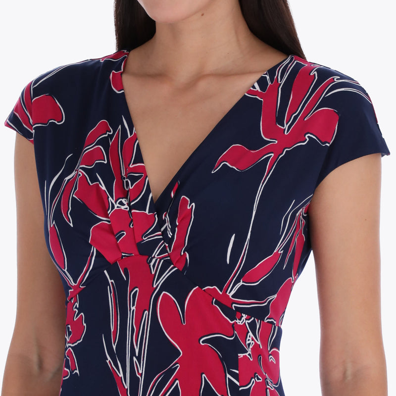 Petite Vestido con Corte y Escote Cruzado sin Mangas Tejido de Punto