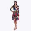 Petite Vestido Escote Redondo Manga 3/4" Tejido de Punto