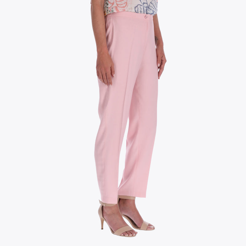 Petite Pantalón Básico con Elástico en Cintura Tejido Plano