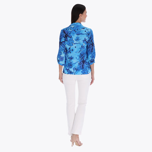 Petite Camisera Camisera Manga 3/4" Tejido Plano