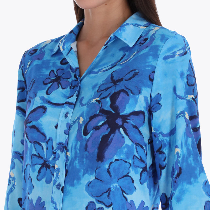 Petite Camisera Camisera Manga 3/4" Tejido Plano