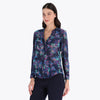 Blusa Camisera Manga Larga Tejido Plano