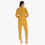 Petite Blusa Camisera Manga 3/4" con Charretera Tejido Plano