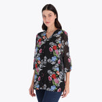 Túnica Camisera Doble Botón Tejido Plano