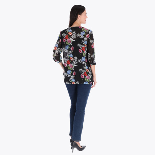 Túnica Camisera Doble Botón Tejido Plano