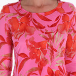 Petite Top Escote Redondo Manga 3/4" Tejido de Punto