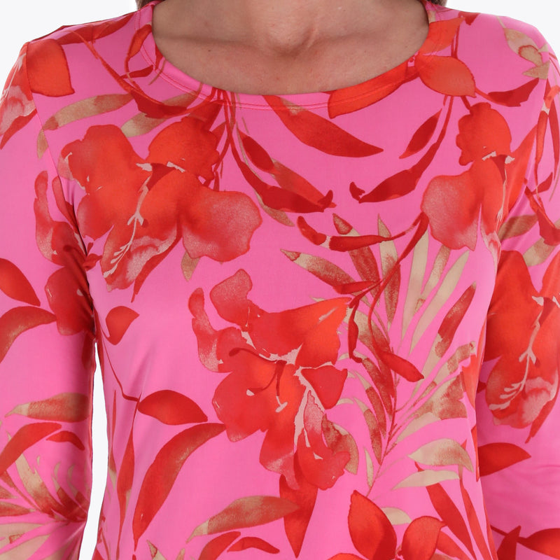 Petite Top Escote Redondo Manga 3/4" Tejido de Punto