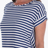 Top Escote Redondo Manga Kimono con Puños Tejido Plano
