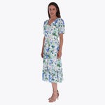 Maxi Vestido Escote en V Tejido Plano