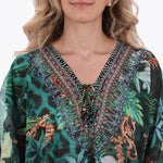 Túnica Unitalla con Pedreria Tejido Plano