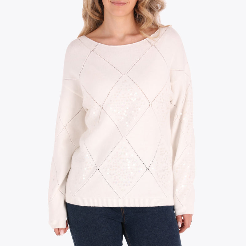 Sweater con Aplicaciones de Lentejuelas