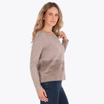 Sweater con Combinación Tipo Gamuza