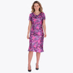 Vestido al Sesgo con Gorguera en Satín