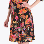 Vestido con Cuñas Manga 3/4" Tejido de Punto