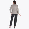 Blazer de Cuadros con Lurex Tejido Plano
