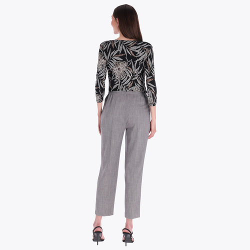 Pantalón Básico con Elástico en Costados Tejido Plano