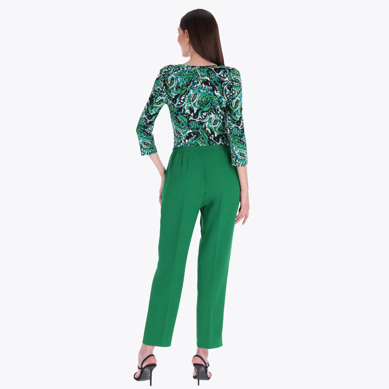 Pantalón con Elástico en Cintura Tejido Plano