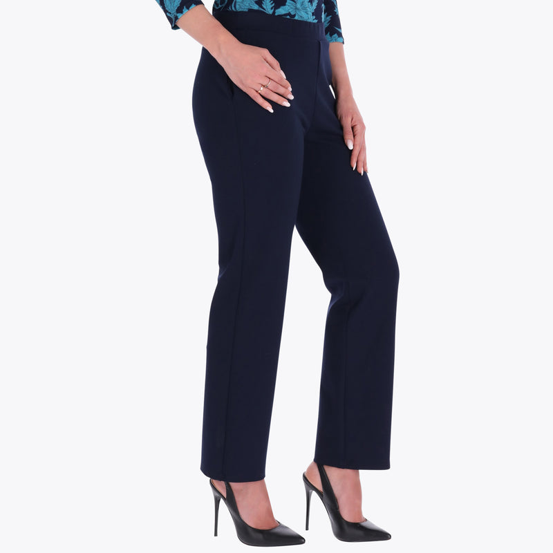 Pantalón en Tejido de Punto con Bolsas a los Costados