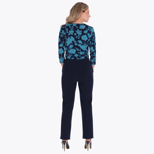Pantalón en Tejido de Punto con Bolsas a los Costados