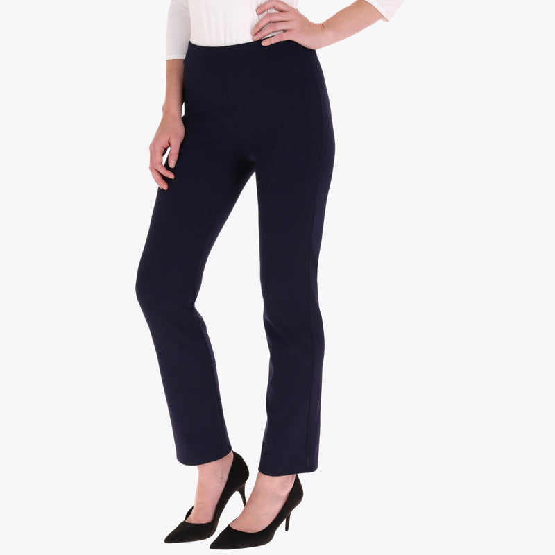 Pantalón Corte Recto en Tejido de Punto