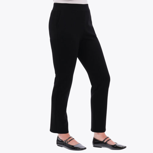 Pantalón en Tejido de Punto con Bolsa Diagonal