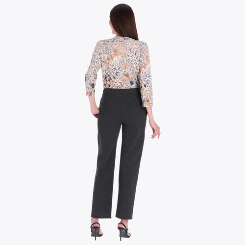 Pantalón en Tejido de Punto con Bolsas en los Costados