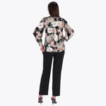 Blusa Escote "V" Pliegues en Hombros en Satín