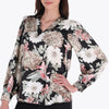 Blusa Escote "V" Pliegues en Hombros en Satín