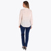 Blusa Cuello Chino Manga Larga Tela con Textura