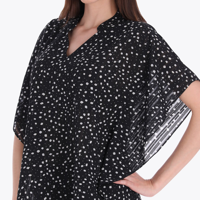 Gaban con Cuello Chino Tejido Plano