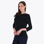 Top con Escote Tipo Moño manga 3/4" Tejido de Punto