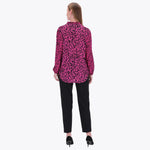 Blusa Combinada en Tejido de Punto y Plano