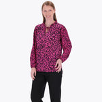 Blusa Combinada en Tejido de Punto y Plano
