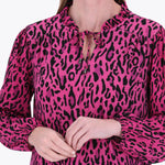 Blusa Combinada en Tejido de Punto y Plano