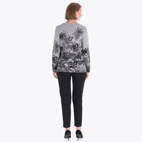Sweter Escote Redondo con Aplicación