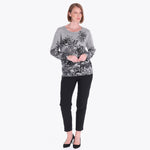 Sweter Escote Redondo con Aplicación