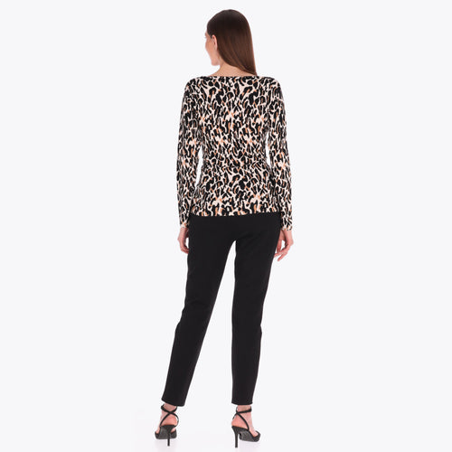 Sweter Escote Redondo con Aplicación